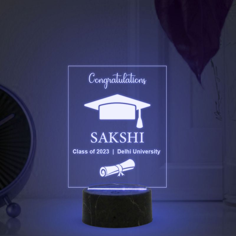 Customized Name Night Lamp with Multicolored Light Graduation Gift for Daughter, Son, Nursing Students